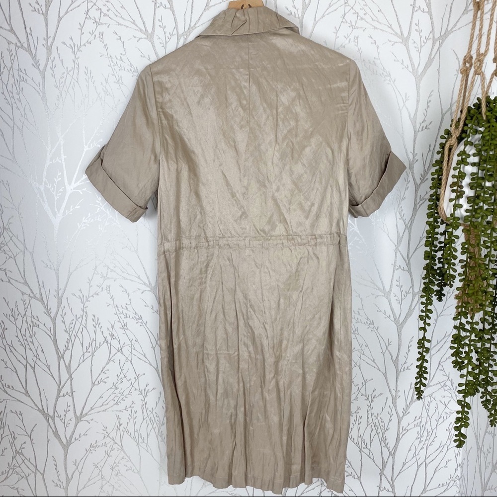 ZENERGY by CHICO’S Tan Utility Zipper Shift Dress - Picture 4 of 14